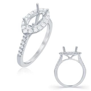 White Gold Halo Engagement Ring (0.45 cts.)